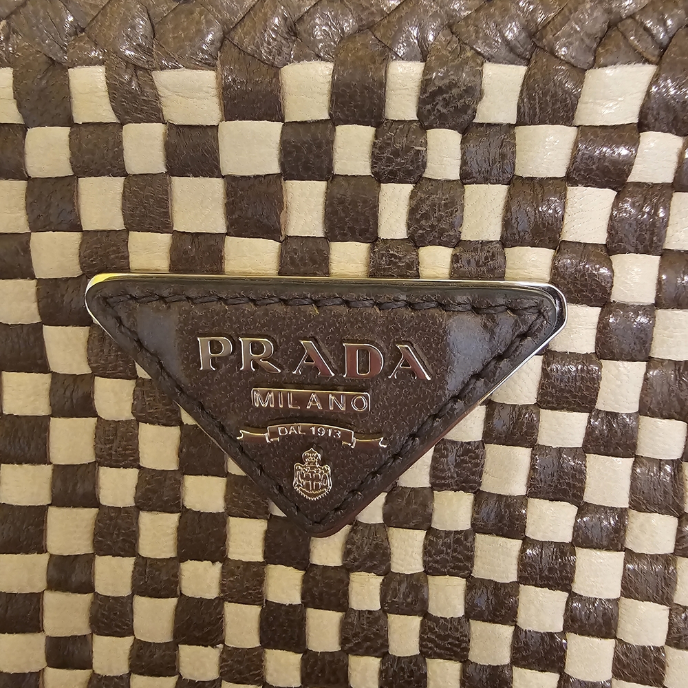 Authentic Prada leather clutch